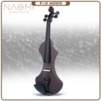 naomi electric violin v1wr fiddle set w brazilwood bowrosinaudio cablebridgeviolin case 44 solidwood violin fiddle set