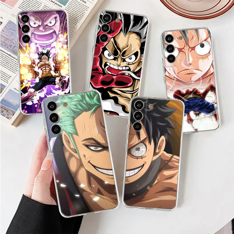 

Anime Clear Case For Samsung Galaxy S22 S20 FE S21 S10 S9 Plus Note 20 Ultra 10 Lite Transparent Phone Shell One -Piece