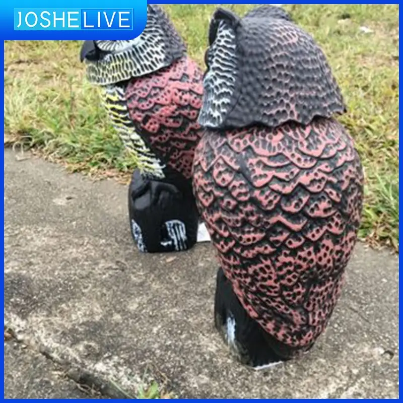 

Realistic Bird Scarer Rotating Head Sound Owl Prowler Decoy Protection Repellent Pest Control Scarecrow Garden Move Statues
