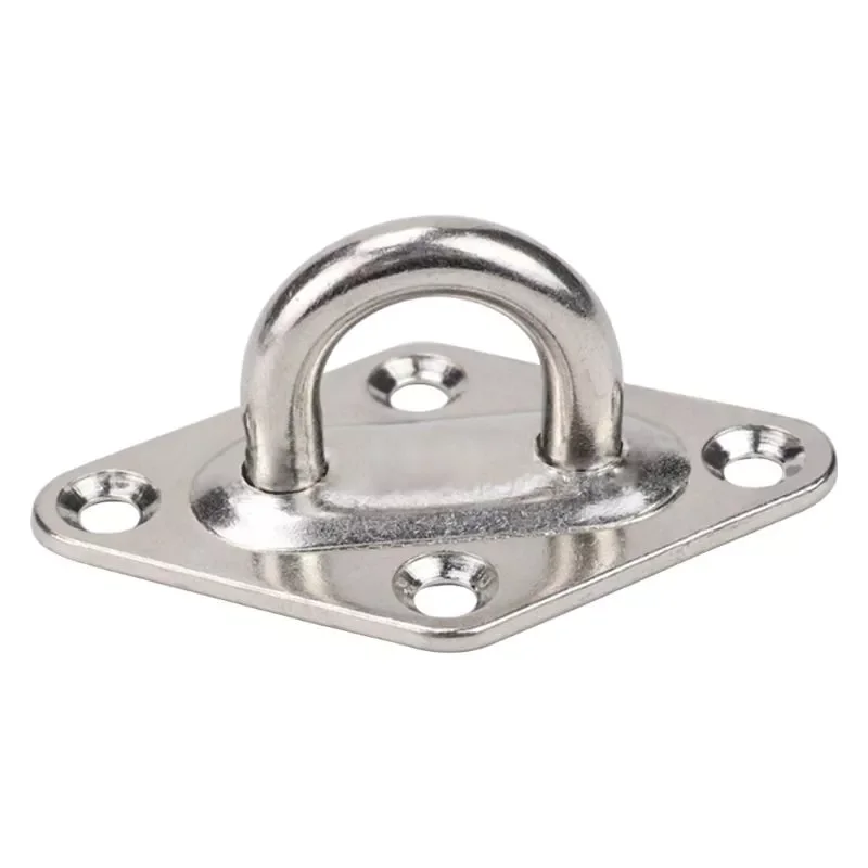 

4Pcs Stainless Steel Ceiling Wall Mount Hook Heavy Duty Anchor Eye Plate For Boat Yoga Swings Hammocks