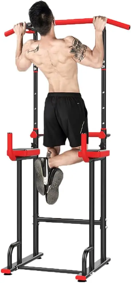 

Adjustable Multi-Function Power Tower Dip Station Pull Up Bar for Home Office Gym, Strength Training Workout 400LBS\u2026