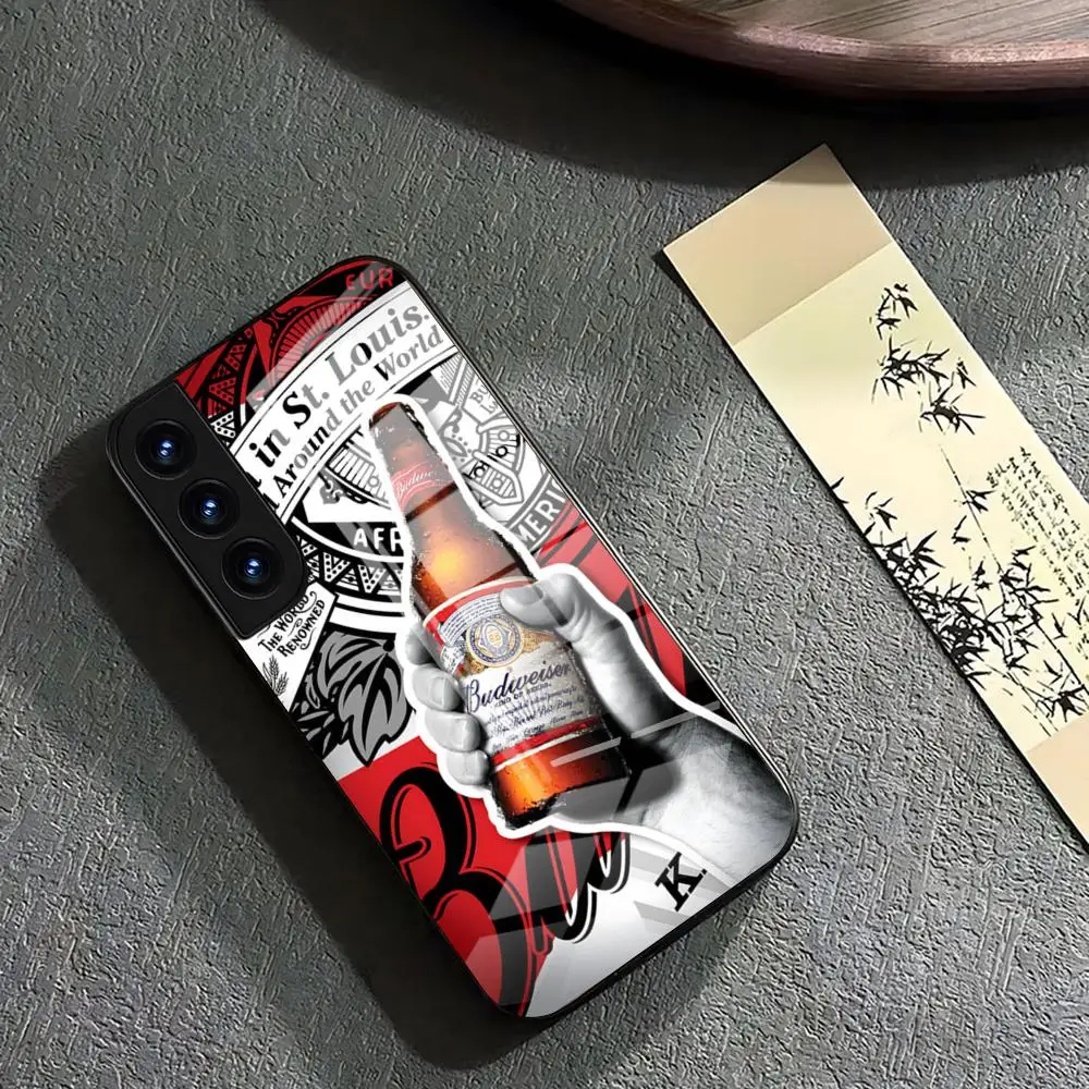 Red Beer Ice B-budweisers Phone Case For Samsung S 24 Ultra Plus 23 22 21 20 A 16 34 54 Old Man And Child 53 Note20 M New 2