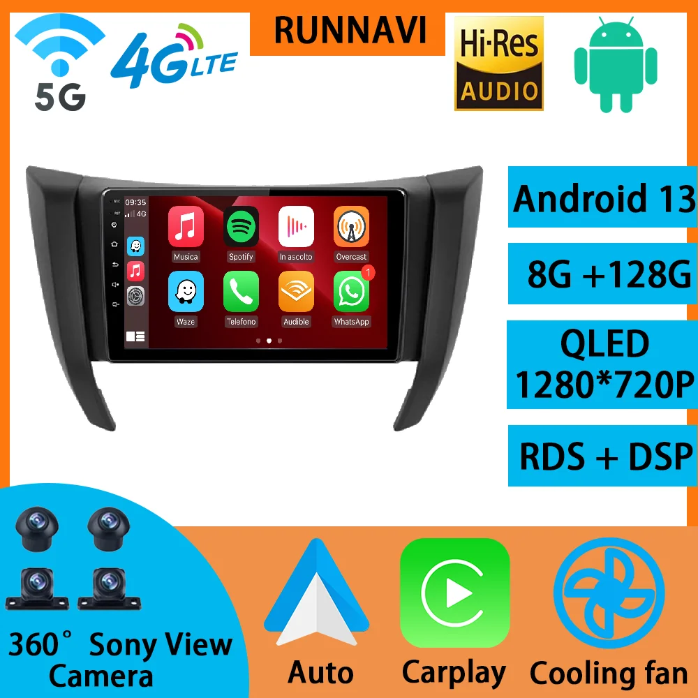 

Android 13 для Nissan Navara NP300 Frontier 2017, автомобильное радио, стерео, мультимедийный видеоплеер, навигация GPS, беспроводной Carplay RDS