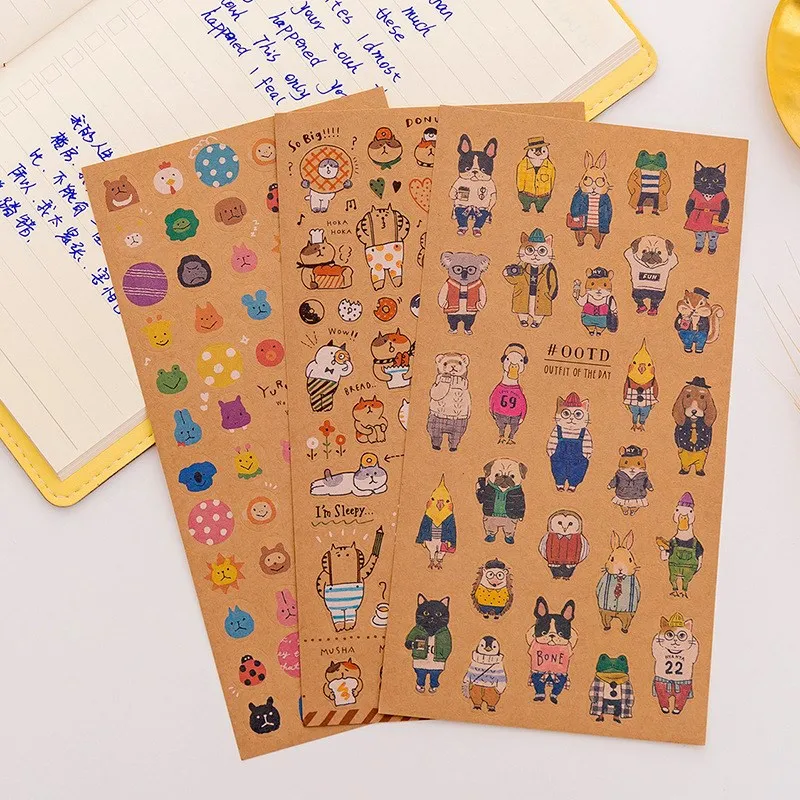 

1Pcs Cute Cats Kawaii Aesthetic Happy Planner Diary Stationery Scrapbooking Stickers Travel Art Supplies