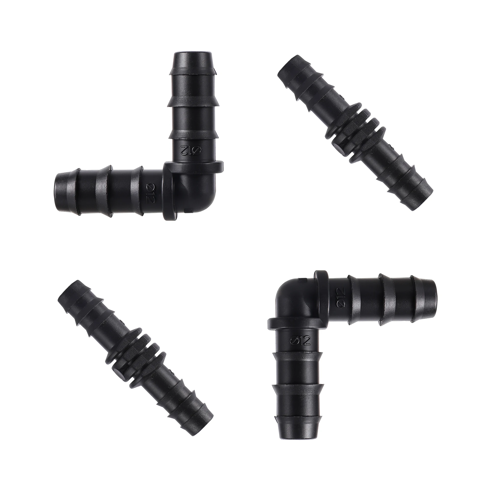 DN12 Drip Irrigation Accessories Elbow Straight Connector Barbed Connector Irrigation Water Hose Connector