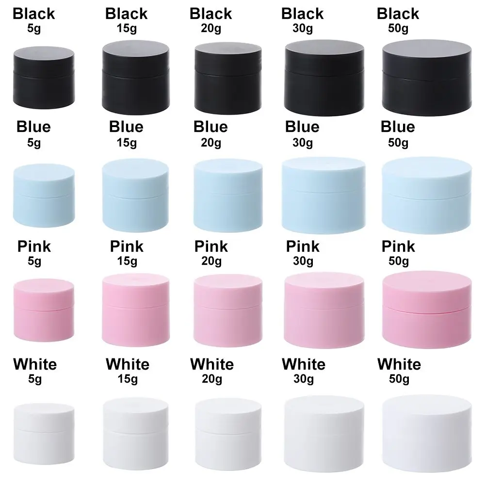 Colorful Empty Cream Jar Cosmetic Jar Makeup Container Round Refillable Bottle Plastic Box Travel Bottle Tool 5g/15g/20g/30g/50g images - 6