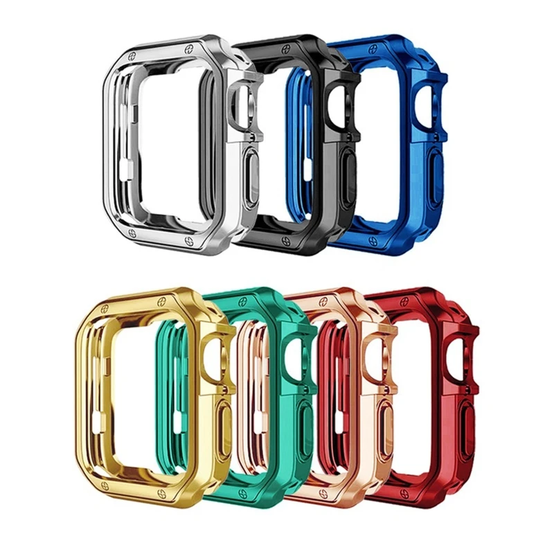 

Shockproof Case Compatible with iwatch 1 2 3 4 5 6 SE 7 38/40/42/44/41/45mm Protector Bumper TPU Slim Protective Cover