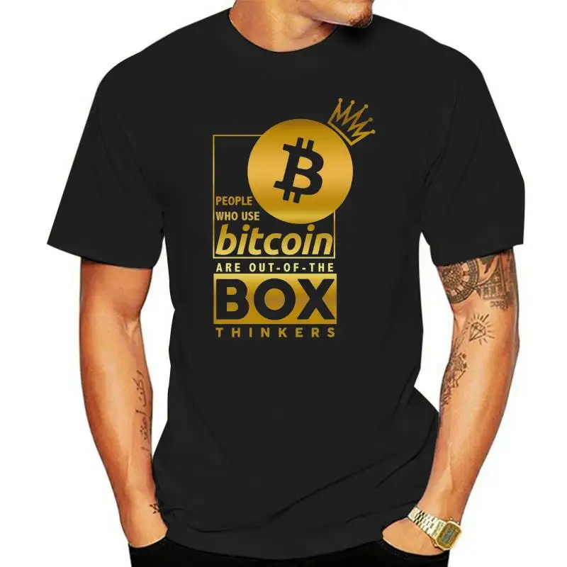 

Bitcoin King T Shirt Crypto Currency Money Tee New Adult Men Investors Top Fashion Tee Shirt