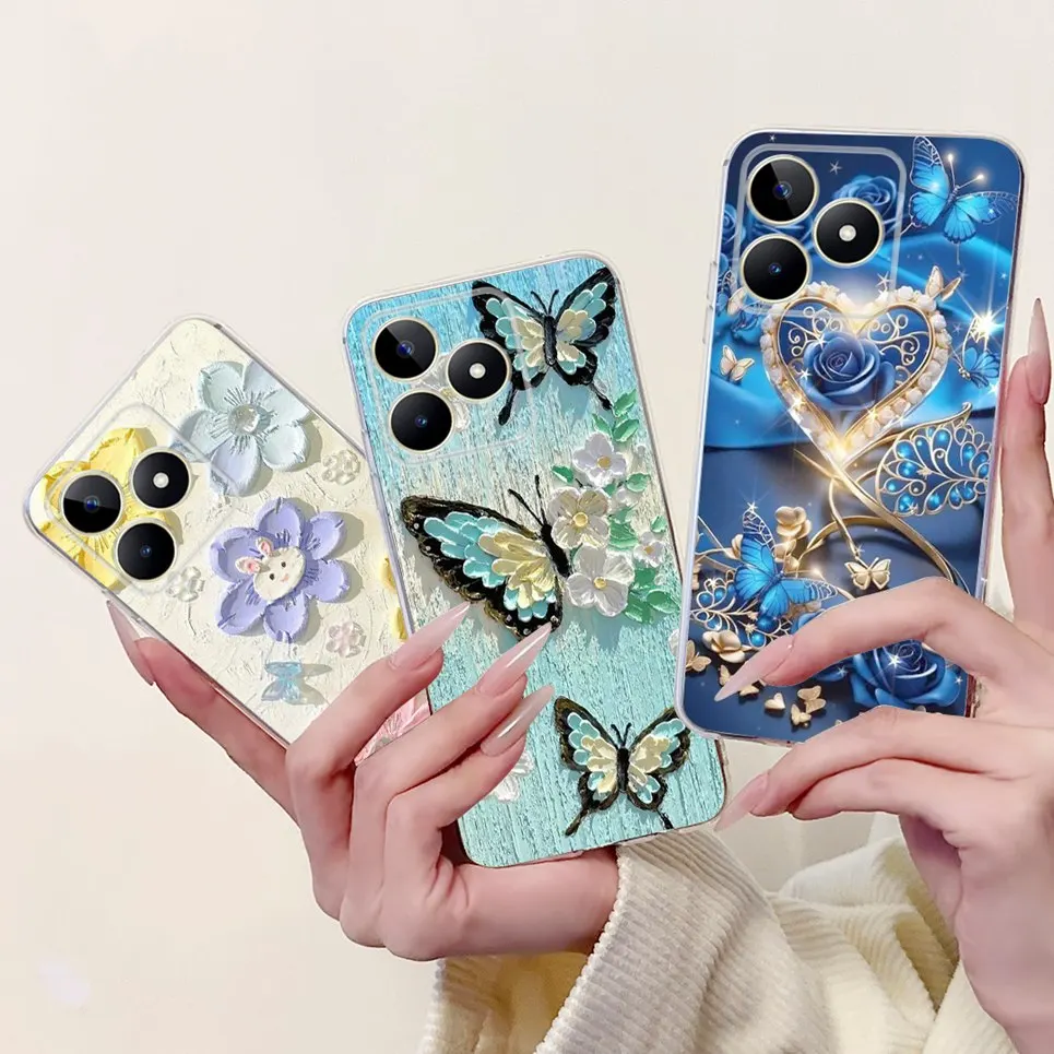 Чехол для Realme Note 50/Realme C51 C53 задний бампер красочный чехол телефона с рисунком