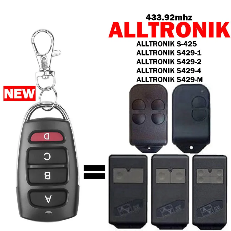 ALLTRONIK S-425 S429-1 S429-2 S429-4 S429-M Пульт дистанционного управления для гаражных ворот 433