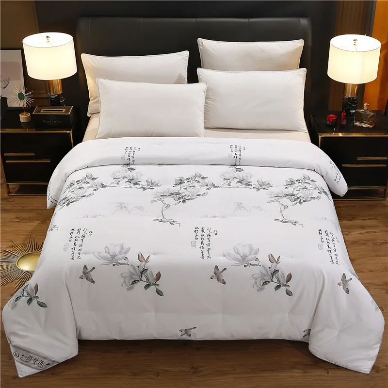 

Pure Cotton Silk Quilt Cotton Handmade Silk Quilt Core Thickened Child Mother Spring and Autumn Quilt Winter Quilt Gift Quilt
