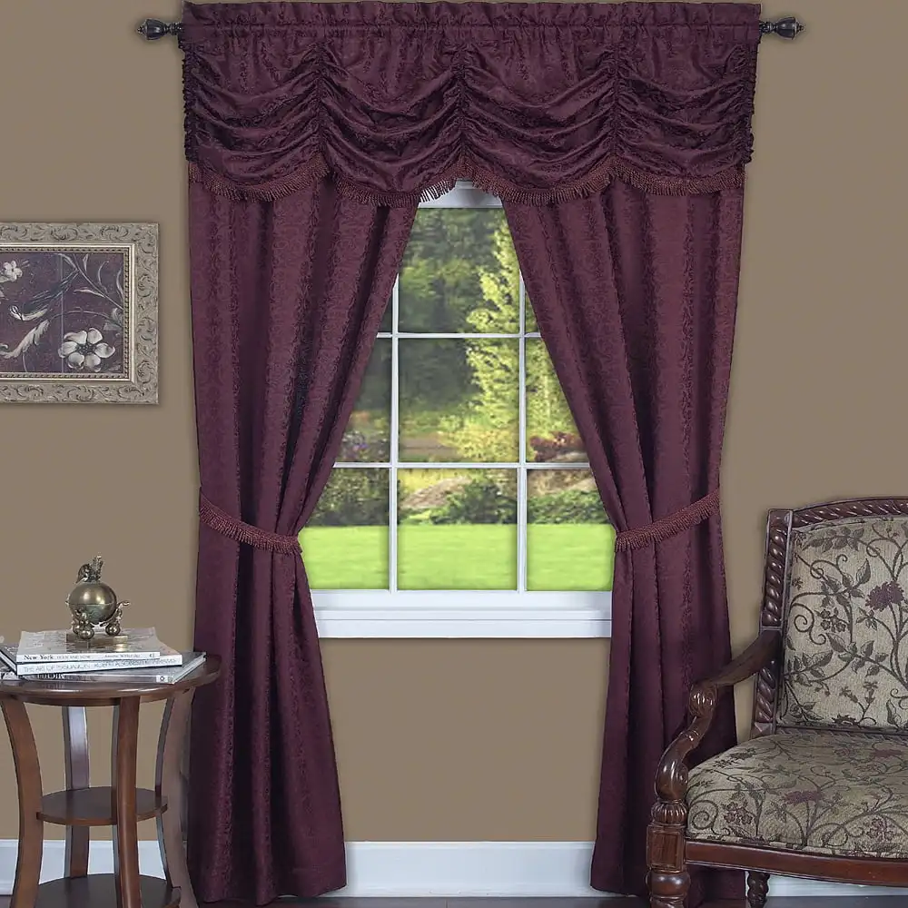 

Damask Rod Pocket Room Darkening Curtain Set
