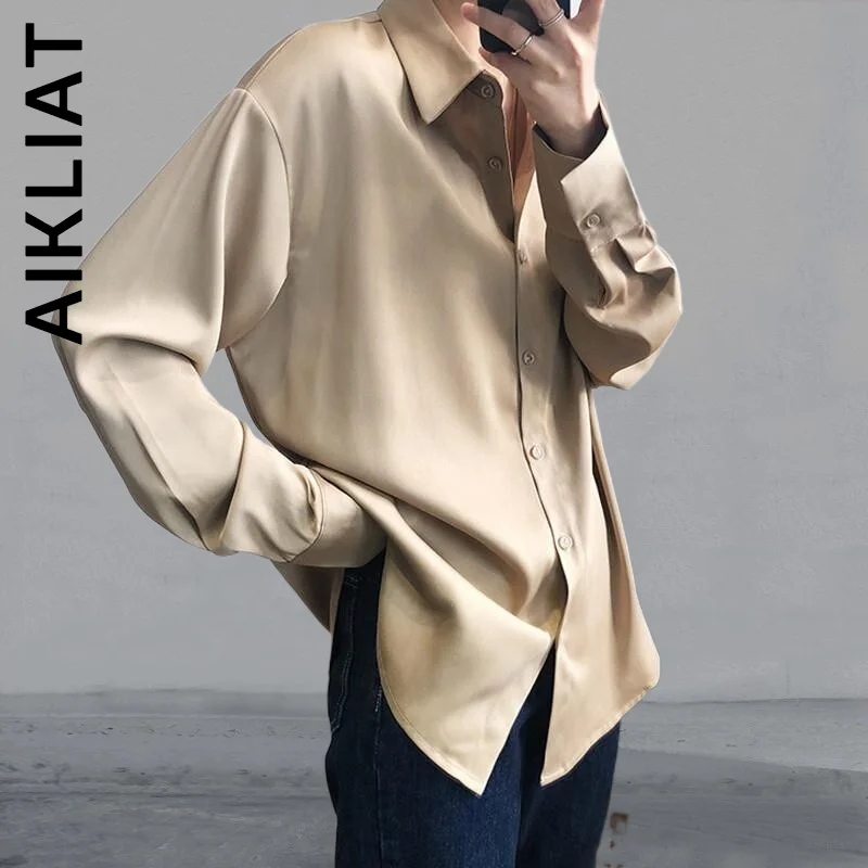 

Aikliat Women Spring Shirt New Party Slim Top Women Soft Retro Solid Turn Down Collar Workwear Korean Style Women's Top Female