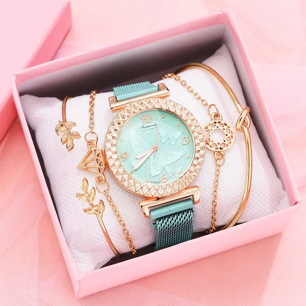 Women Watch Set Luxury Rose Gold Dress Quartz Watch Bracelet Ladies Sports Wrist Watch Clock Gift Women Relogio Feminino
