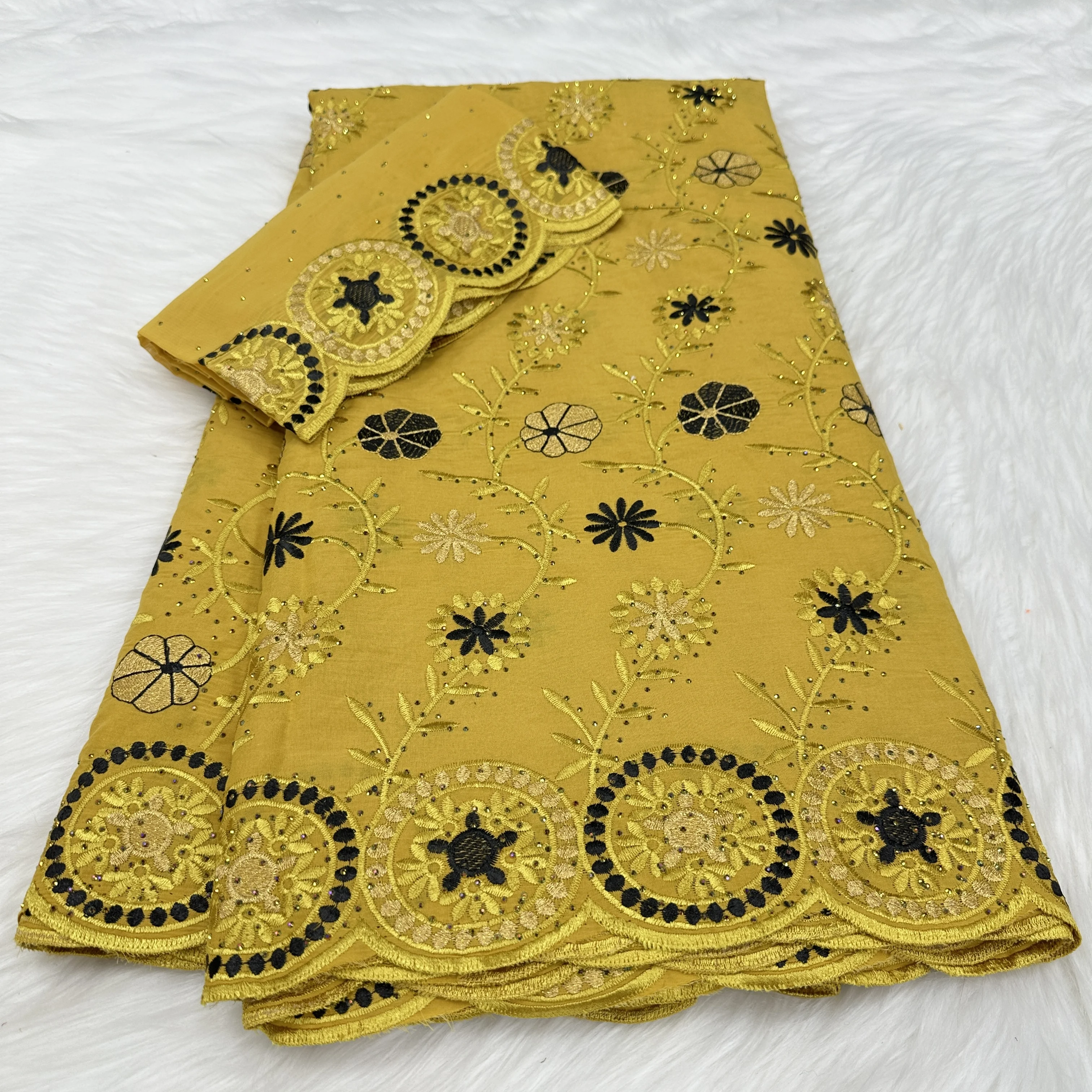 Африканское кружево Lafaya 100% хлопок 7 ярдов