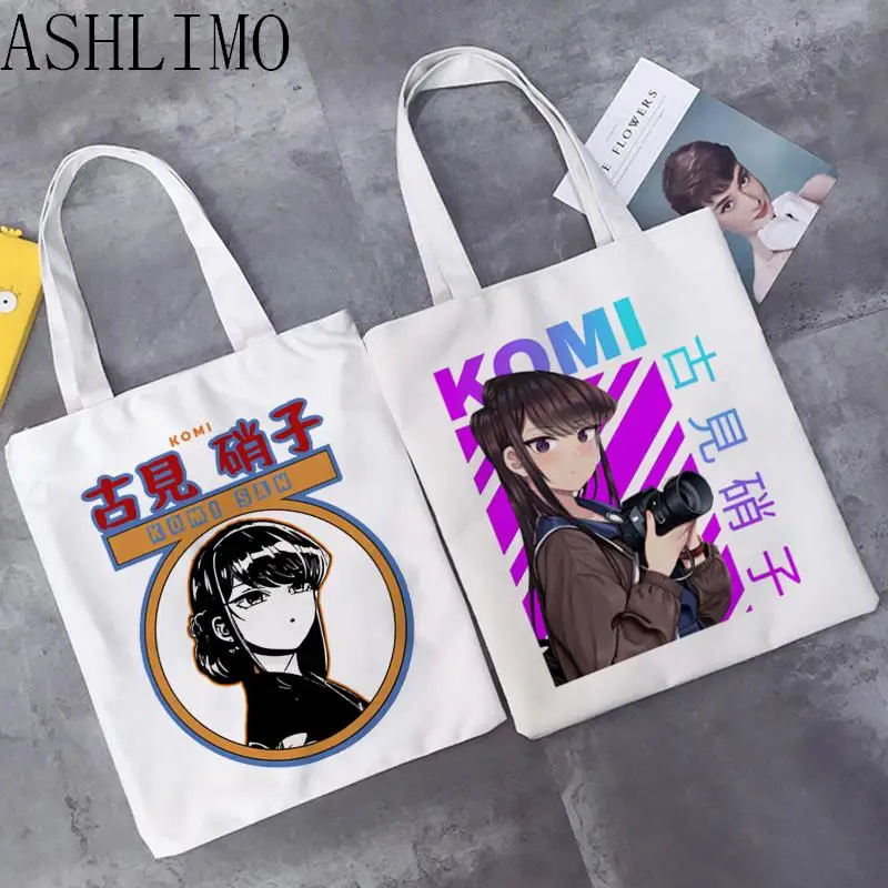 

Anime Komi San Can't Communicate Women Shopper Shoulder Bag Komisan Shouko Excited Jute Bag Shopping Tadano Tote Bag Canvas Bag