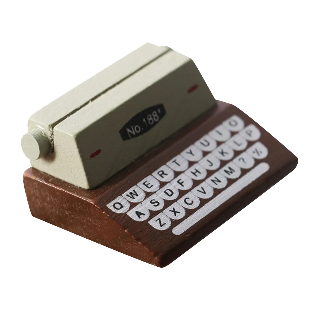 

Typewritermini Furniture Miniature Retro Decor House Home Models Model Prop Wood Accessoriesphoto Simulated Figurine Resin