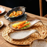 japanese cuisine sushi ceramic plate shaped plate hotel sushi restaurant creative retro sashimi tableware home cooking tableware