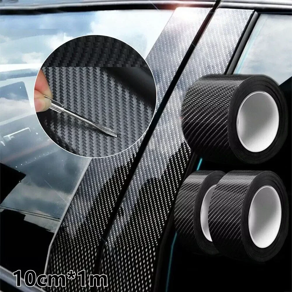 

1pcs sticker Carbon Fiber Car Sticker Sill Strip Nano Waterproof Anti-Scratch Protection Tape anti-collision 1mx3cm/5cm/7cm/10cm
