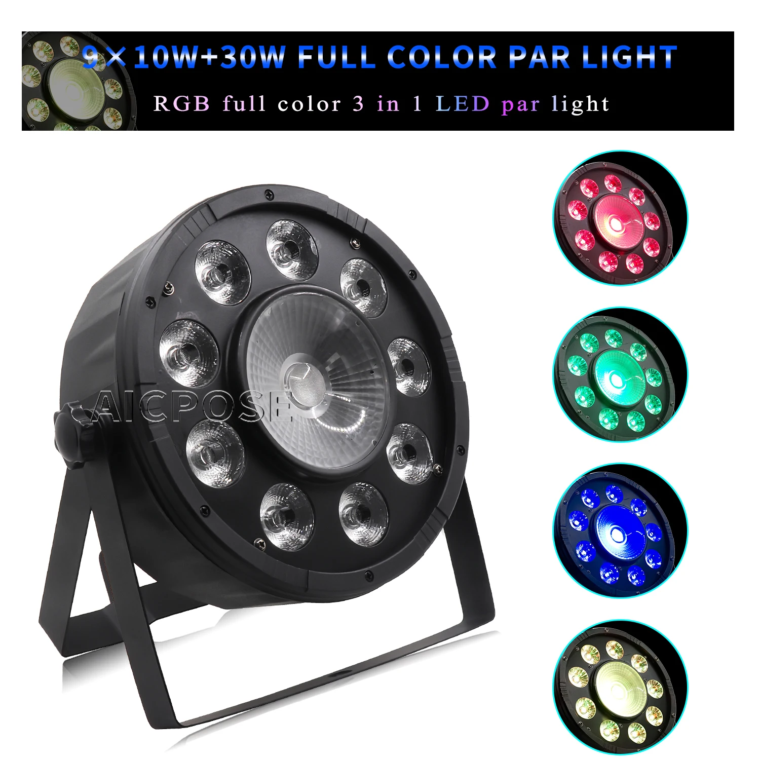 

9x10W+30W RGB 3 in 1 LED Par Light DMX512 Control Professional DJ Disco Equipment Stage Light Family Party Event Lighting