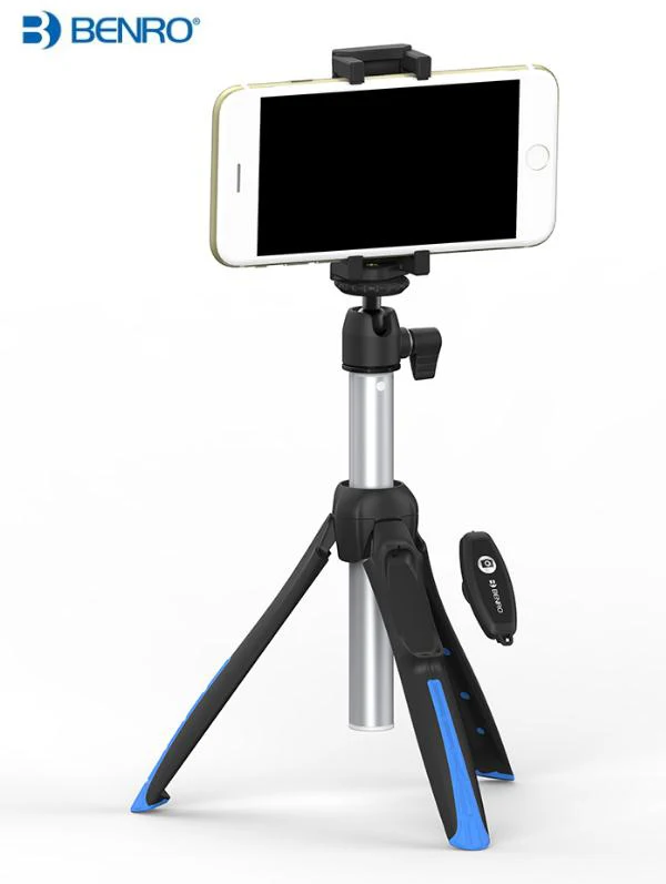 Мини-штатив и селфи-палка Benro MK10P + пульт дистанционного управления Bluetooth для Gopro и смартфонов