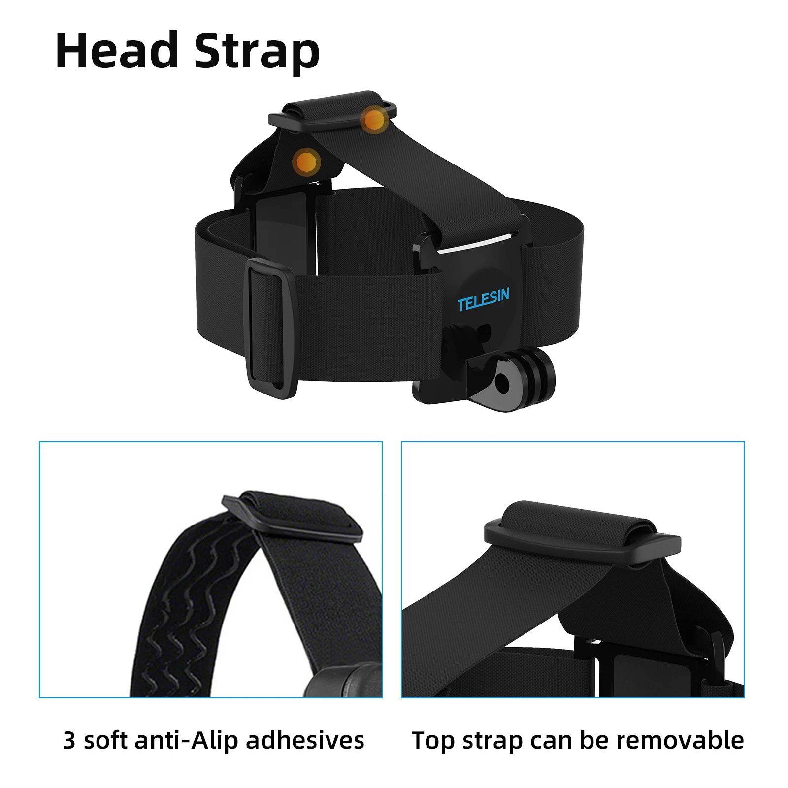telesin chest belt head strap mount for gopro hero 10 9 8 7 6 5 4 insta360 sjcam eken dji osmo action 2 smart phone accessories free global shipping