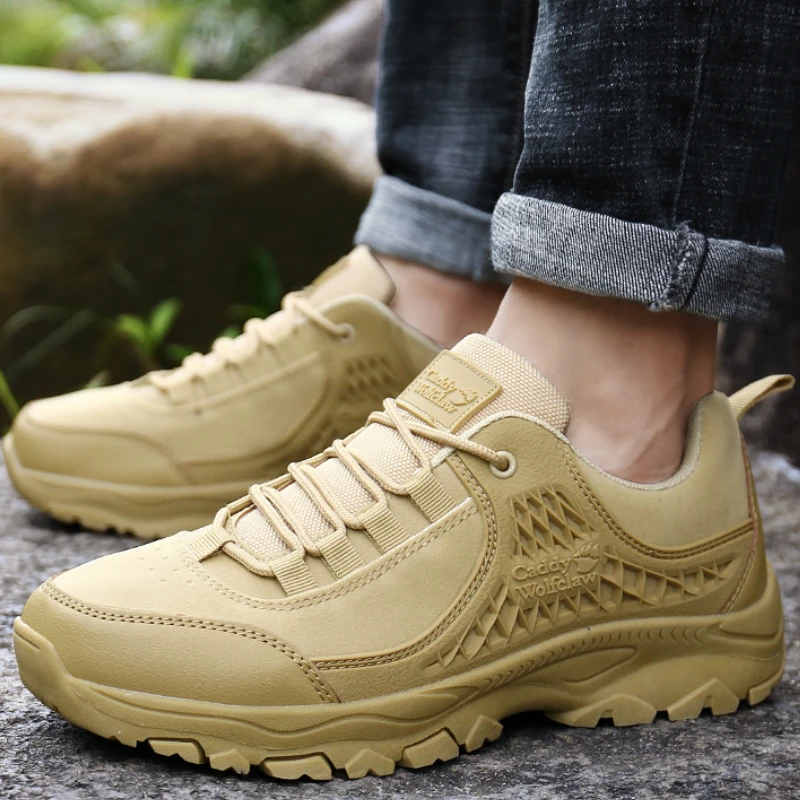 

Military Boots for Men Outdoor Special Forces Combat Boots Lace Up Thick Bottom Plus Size Hiking Shoes Botas Taticas Militares