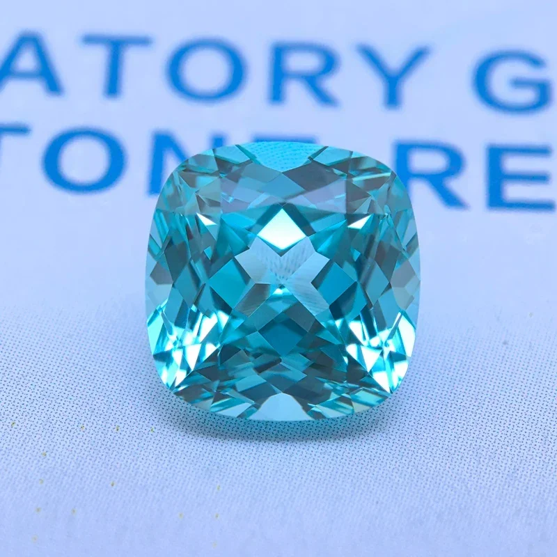 Лучшие лабораторные выращенные квадратные подушки Paraíba VVS1 для подвесок из