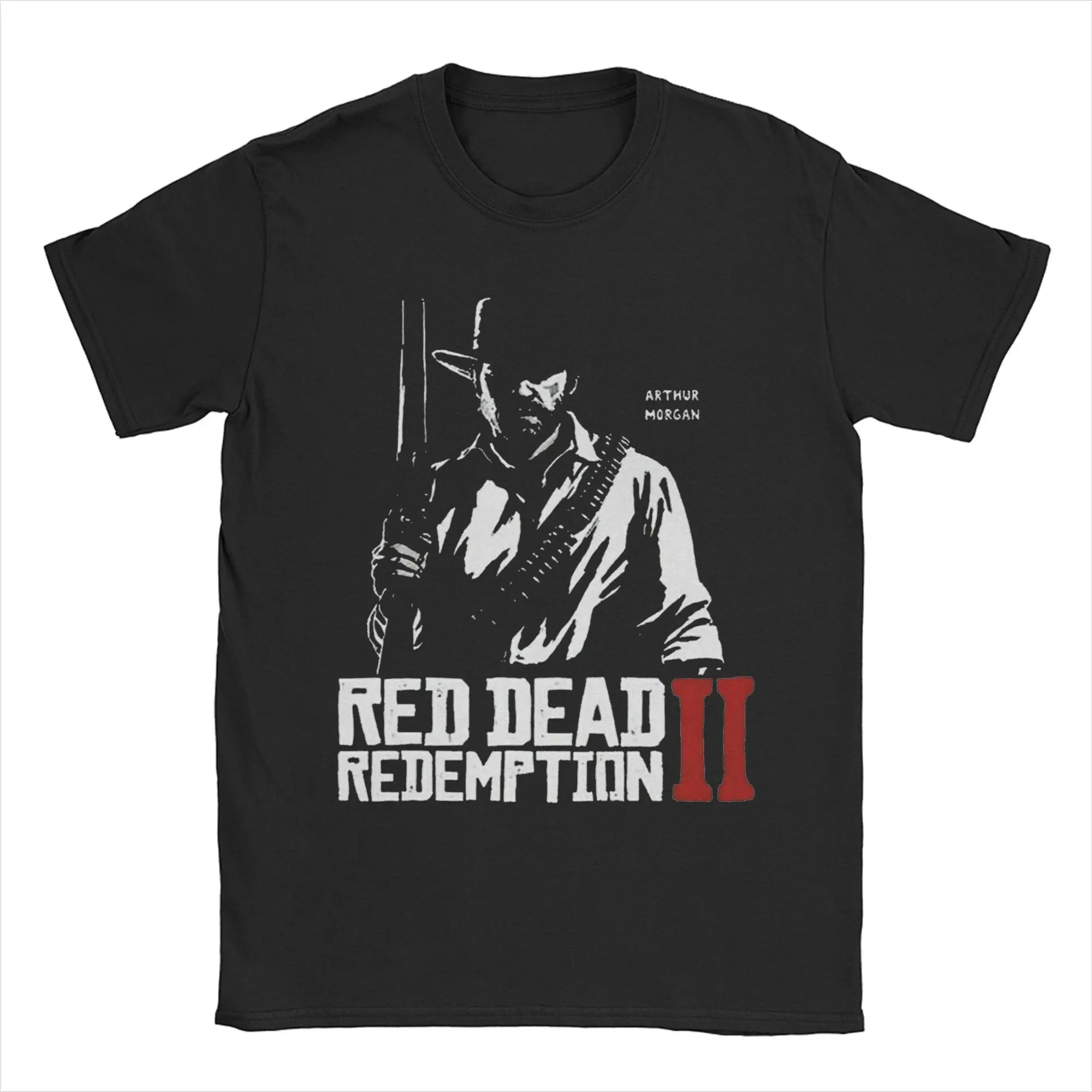 Printed Red Dead Redemption T Shirt Men's 100%Cotton Short Sleeve Arthur Morgan Round Neck Summer Clothing