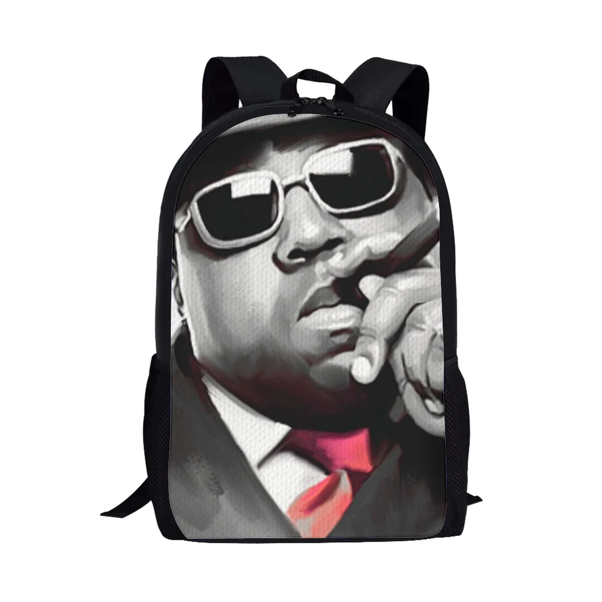 Fashion Notorious B.I.G Children School Bags Men Backpack Personalized Orthopedic School Book Bag for Kids Boys Casual Mochila