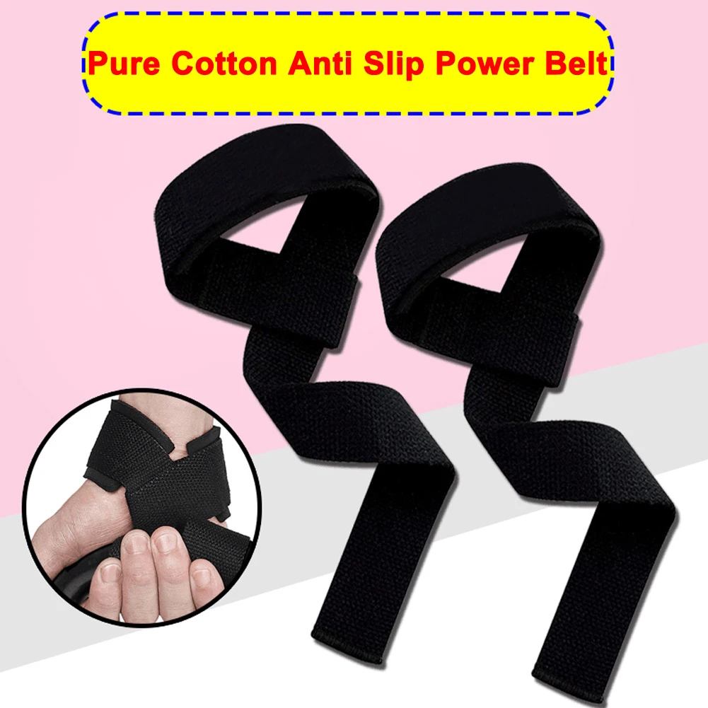 

2pcs Weightlifting Gym Anti-Slip Sport Safety Wrist Straps Weight Lifting Wrist Support Hand Grips Fitness Bodybuilding