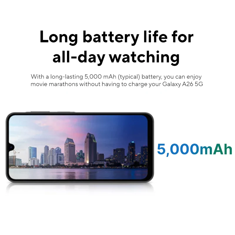 Фото Глобальная версия смартфона Samsung Galaxy A26 5G с процессором Exynos 1380, 6,7-дюймовым Super AMOLED дисплеем 120 Гц, 50-мегапиксельной камерой и батареей 5000 мАч №5