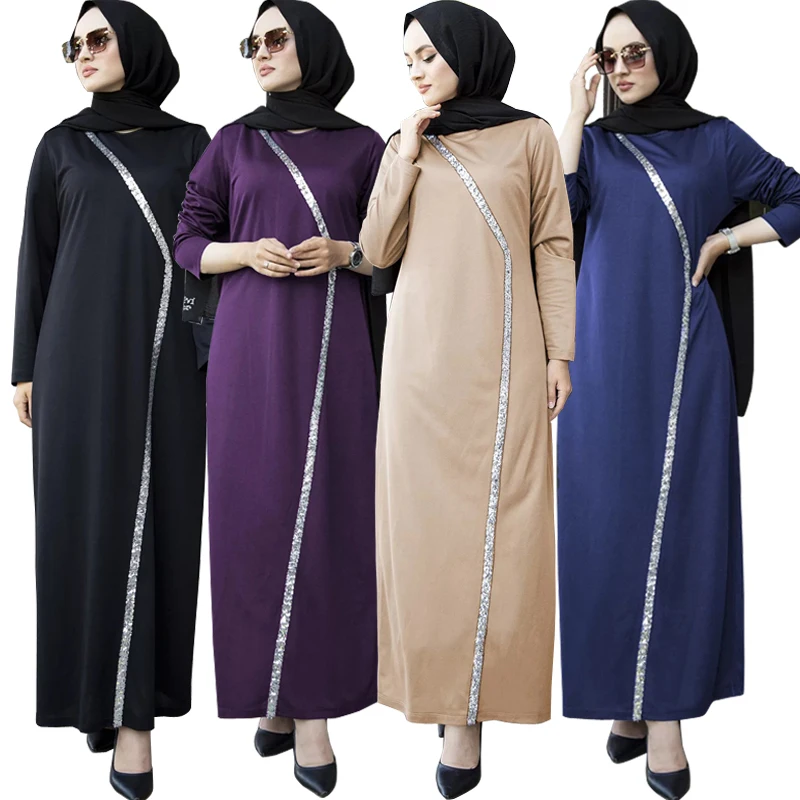 

Мусульманское женское длинное платье макси, скромная абайя, Дубай, кафтан, турецкий халат, арабское платье, традиционное халабия, Рамадан, ИД, Абайи, кафтан