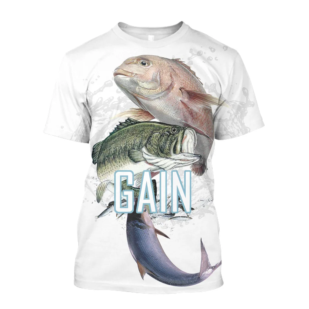 

Jumeast 3D Graphic Fishing T Shirts Printed T Shirt Gain Comfortable Breathable Cool Sun Protection Oversized 90s Streetwear