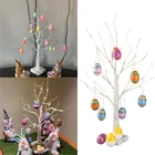 60 см пасхальный декор, искусственная береза, светодиодная Подвесная лампа, пасхальные яйца, подвесные украшения, светильник, мини-веточки, дерево, лампа, украшения