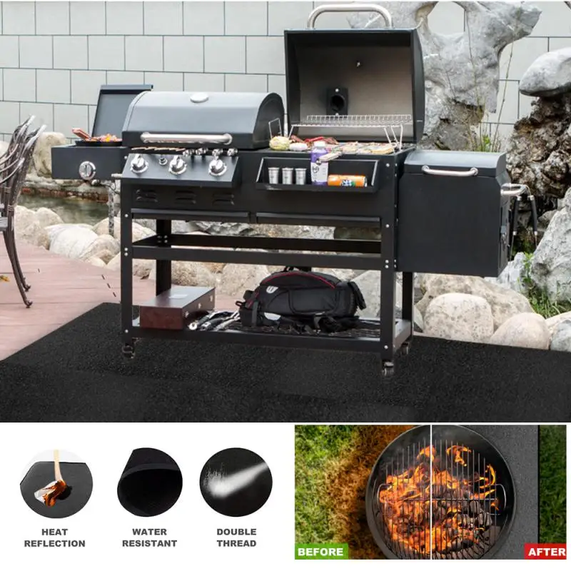 

Camping Fireproof Grill Mat Cloth Flame Retardant Heat Insulation Pad Fire Pit Ember Mat Blanket for Outdoor Picnic Barbecue