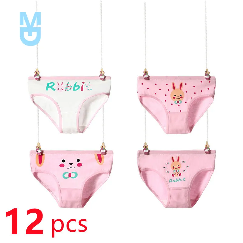 

New 12Pcs/Lot Cotton Baby Girls Briefs Teen Panties for Girls Soft Cartoon Kids Shorts Underwear Children Breathable Briefs Clot