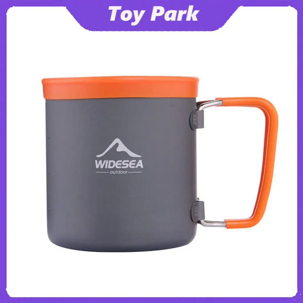 

Anti-wear Material Safety Foldable Water Cup Foldable Camping Water Cup Foldable Anti-scalding Handle Aluminum Cup Hiking