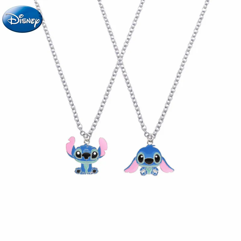 

Disney Cartoon Necklace Lilo & Stitch Modeling Metal Necklace Anime Characters Stitch Kawaii Hip Hop Pendant Kids Gifts