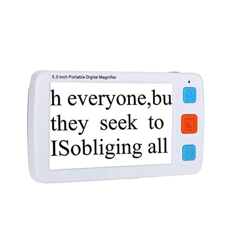 

5-дюймовая цифровая видеолупа, ручной электронный прибор для чтения с 4-кратным/8-кратным/16-кратным/24-кратным увеличением, с аккумулятором
