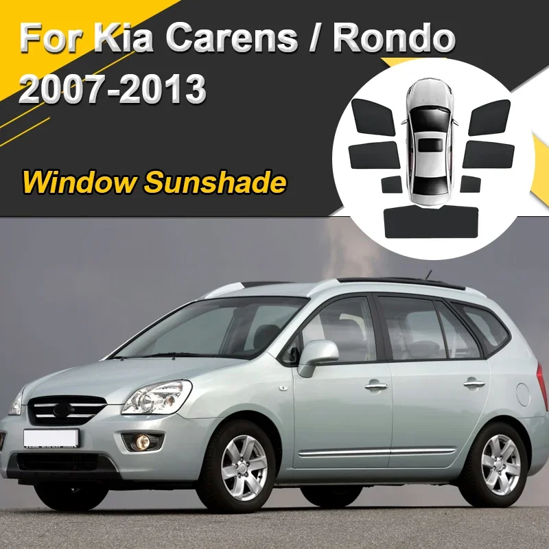 Фото Солнцезащитные шторки для Kia Carens Rondo7 MK2 Naza Citra 2 UN Rondo 2007-2013, сетчатые, теплоизоляционные, автомобильные аксессуары №1