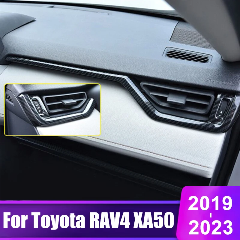 For Toyota RAV4 RAV 4 2019 2020 2021 2022 2023 XA50 Hybrid Car Central Control Dashboard Trim Strip Cover Interior Accessories