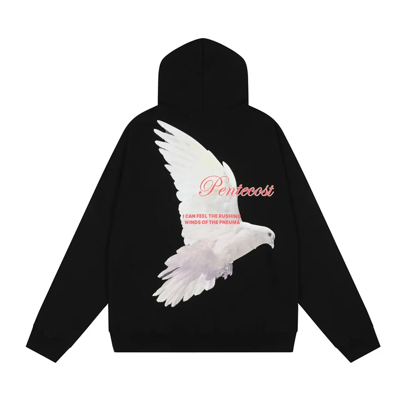 

Hoodie Dove print RRR123 Men Woman 1:1 Top Version Washed Heavy Fabric RRR-123 Alphabet 123 Sweatshirts Hooded