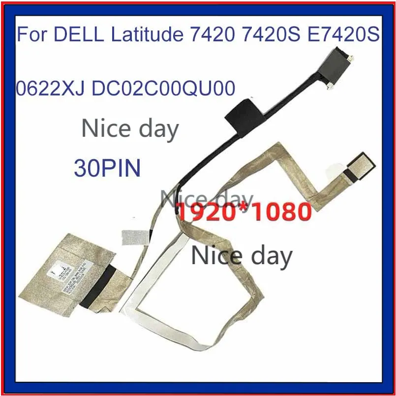 Новый ноутбук GDC41 LCD 6 мм RGB IR FHD кабель для DELL Latitude 7420 7420S E7420S 0622XJ DC02C00QU00 30PIN