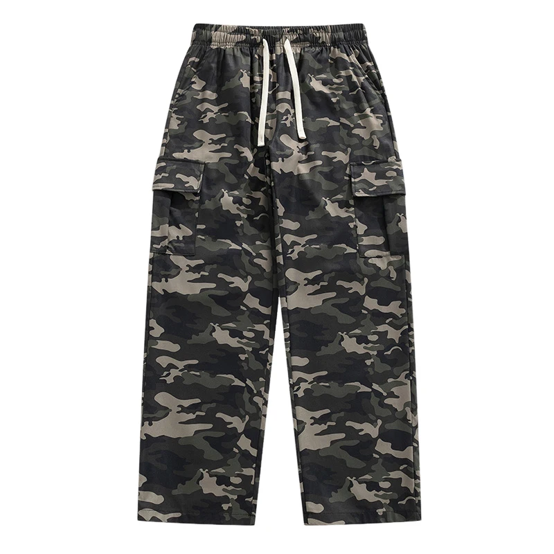 XPAY мужские камуфляжные брюки-карго полной длины в стиле милитари свободного кроя