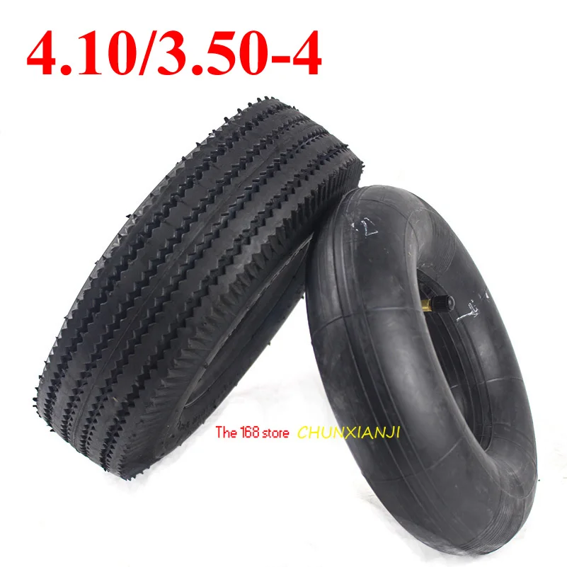 Super 4.10/3.50-4 410/350-4 Rubber Tire ATV Quad Go Kart 47cc 49cc Chunky 4.10-4 Tire Inner Tube 3.50-4 Electric Scooter