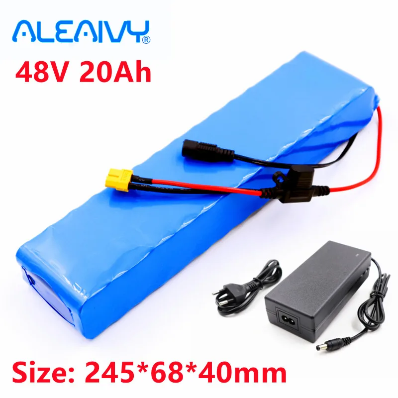 

Литиевый аккумулятор 48 В, 20 Ач, 18650, 13S2P, 800 Вт, аккумулятор высокой мощности 54,6 в, 20000 мАч, электрический велосипед, электрический скутер BMS XT60