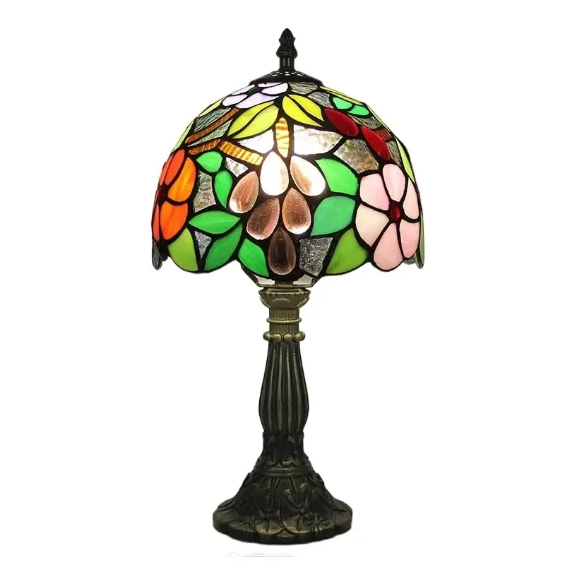 8-дюймовый роскошный витражный абажур светодиодные фонари украшение для спальни