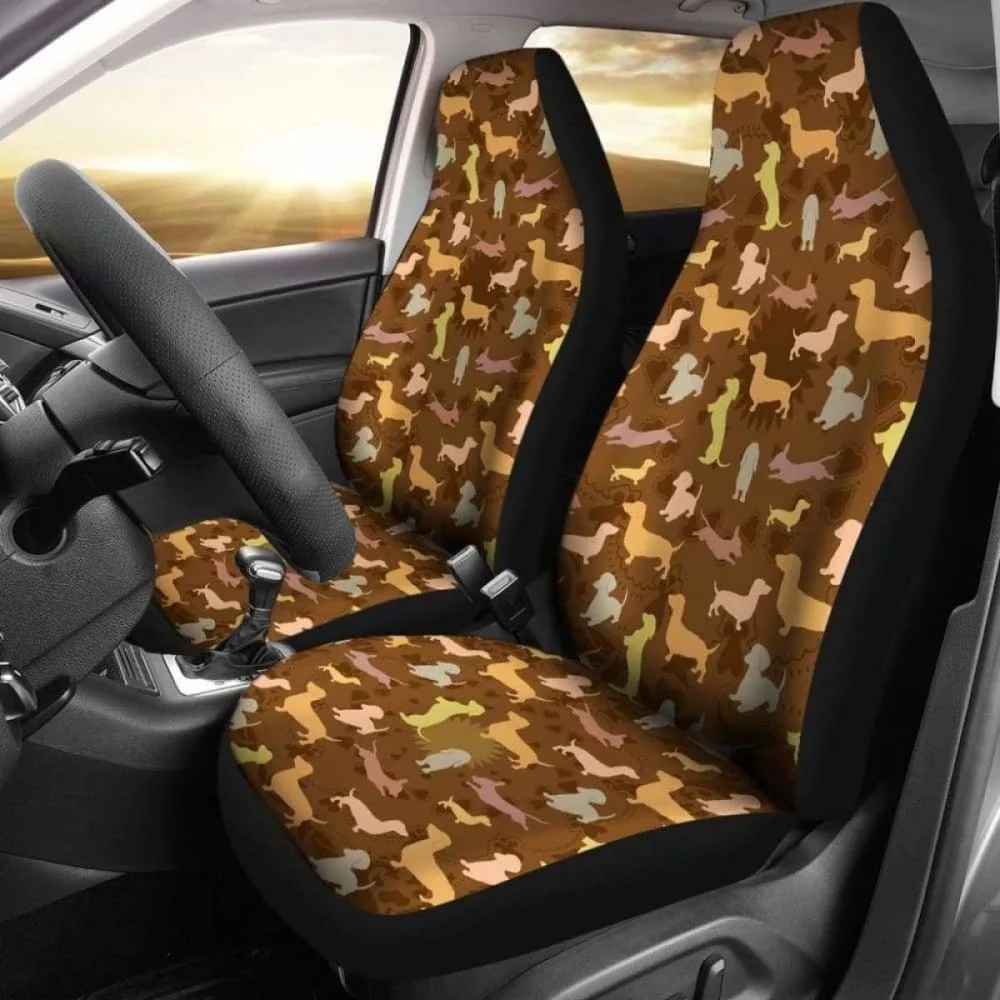 

Dachshund Car Seat Covers 30 Pack of 2 Universal Front Seat Protective Cover