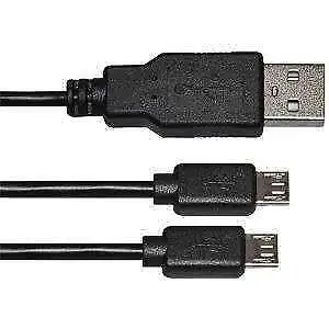 

Универсальный Y-образный сплиттер Micro USB, Черный зарядный кабель, 16 дюймов